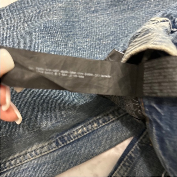 ZARA "The New Daddy" Jeans Wide Straight Leg High Waisted
Ripped Frayed Sz 2 16 - Picture 9 of 11